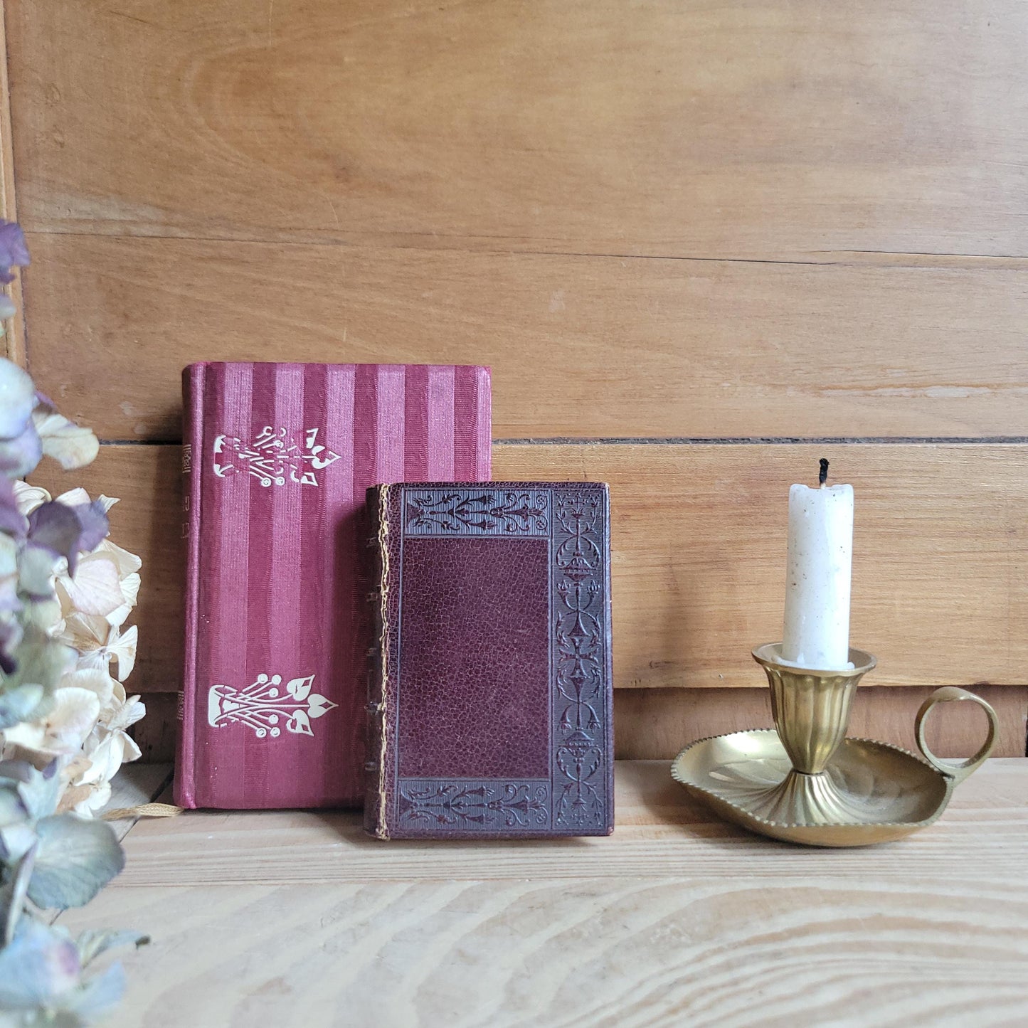 French Missal Prayer Book with Purple Silk Binding and Communion Card, c.1950