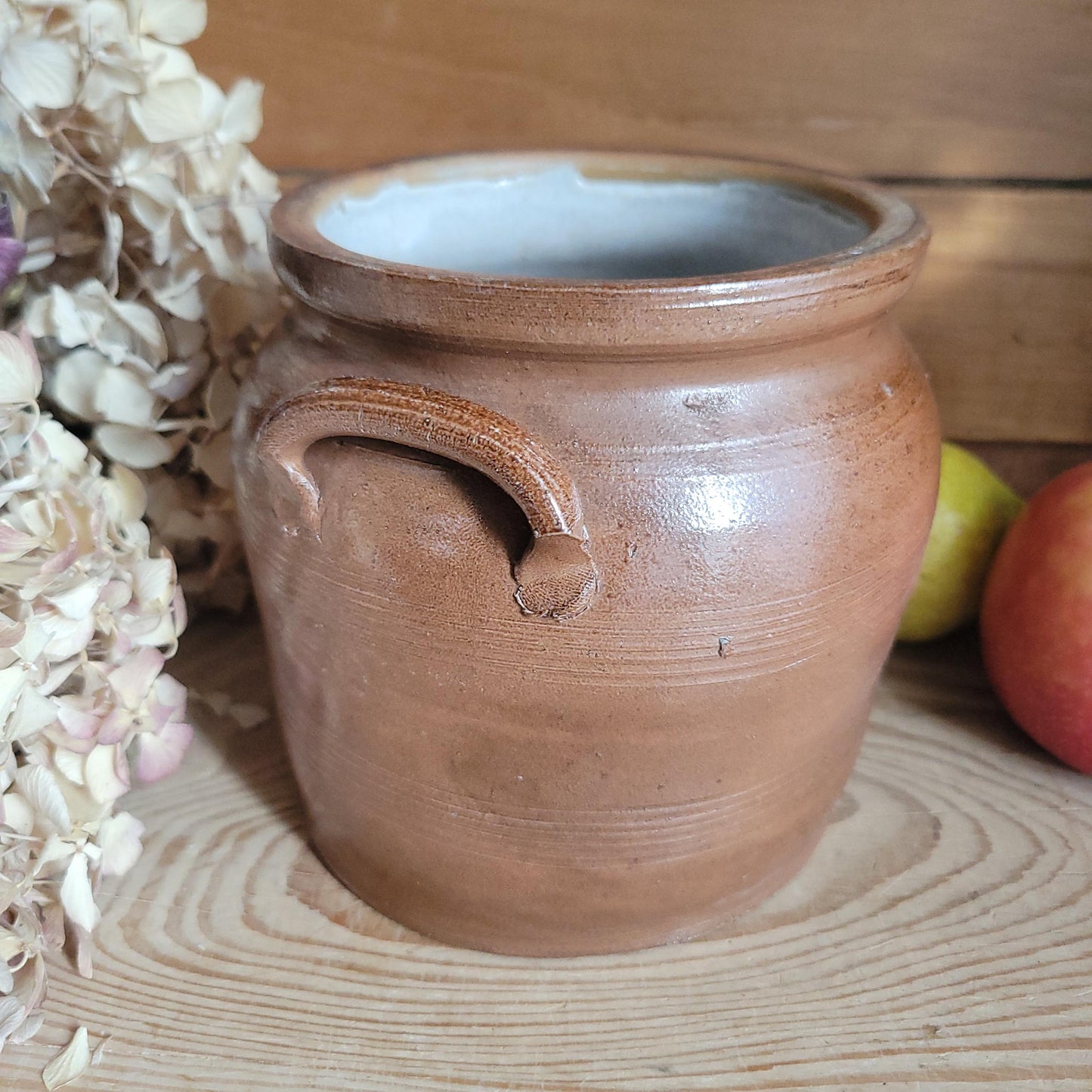 Small Confit Pot with Russet Brown Glaze, Dijon Region c.1920