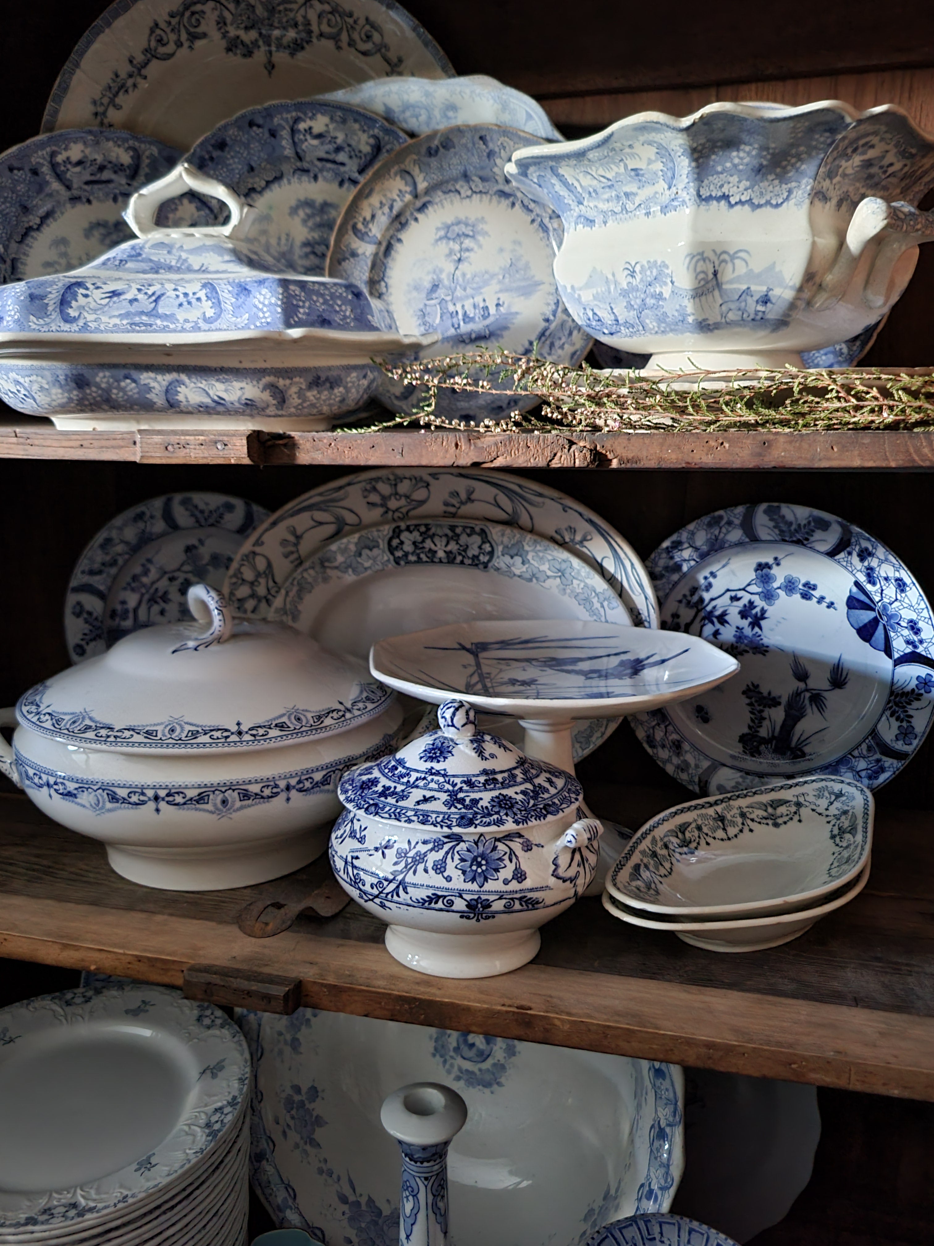Brocanteuse Vintage French antique authentic heirloom plates tableware