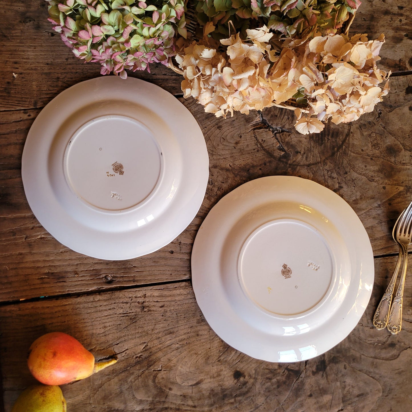 Pair of Antique Minton Chinoiserie Dinner Plates, Edwardian Polychrome Imari, Pair