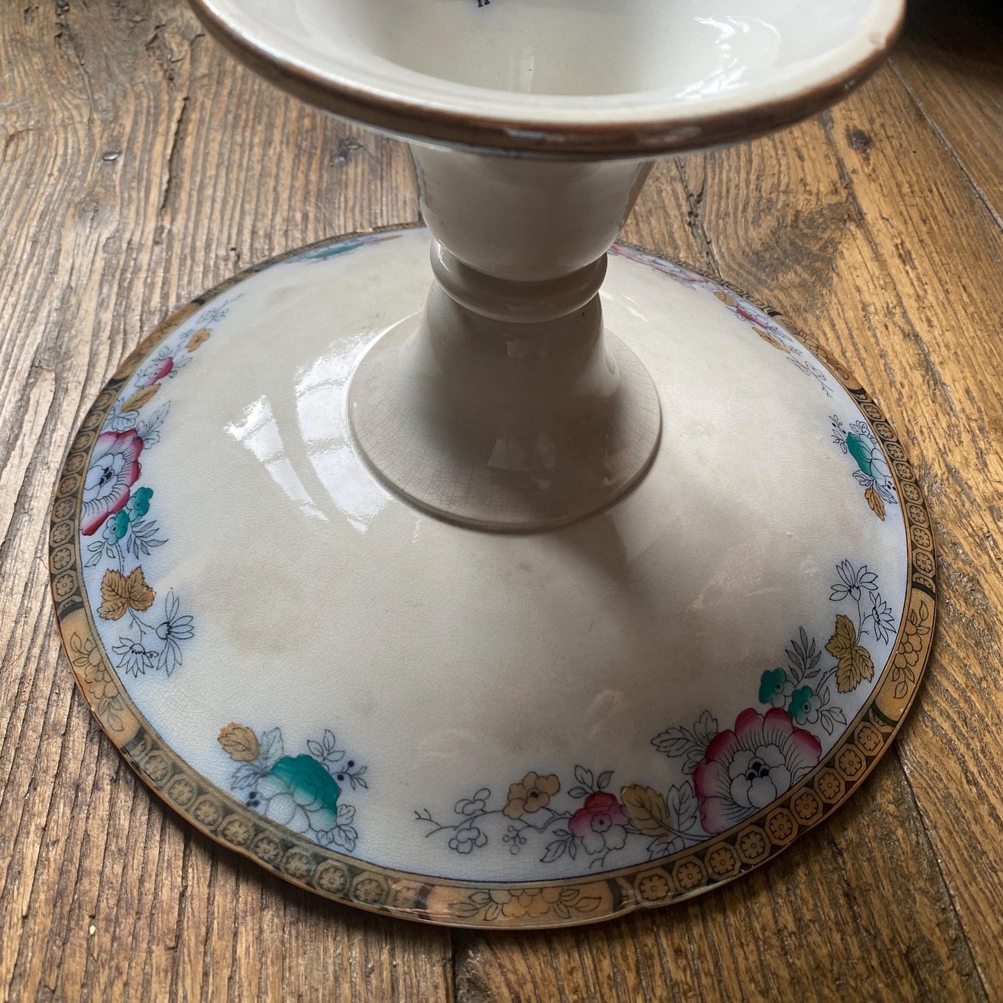 Antique Chinoiserie Compotier Bates, Elliott & Co. Staffordshire c1873