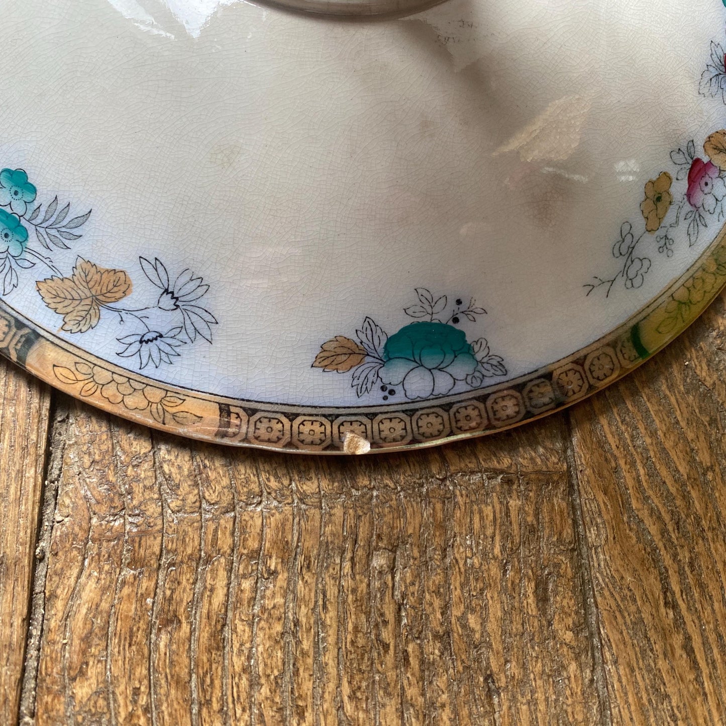 Antique Chinoiserie Compotier Bates, Elliott & Co. Staffordshire c1873
