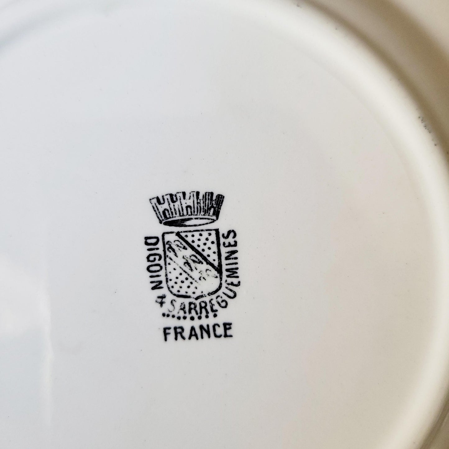SET 12 Antique French Sarreguemines TalkingPlates, Months of the Year