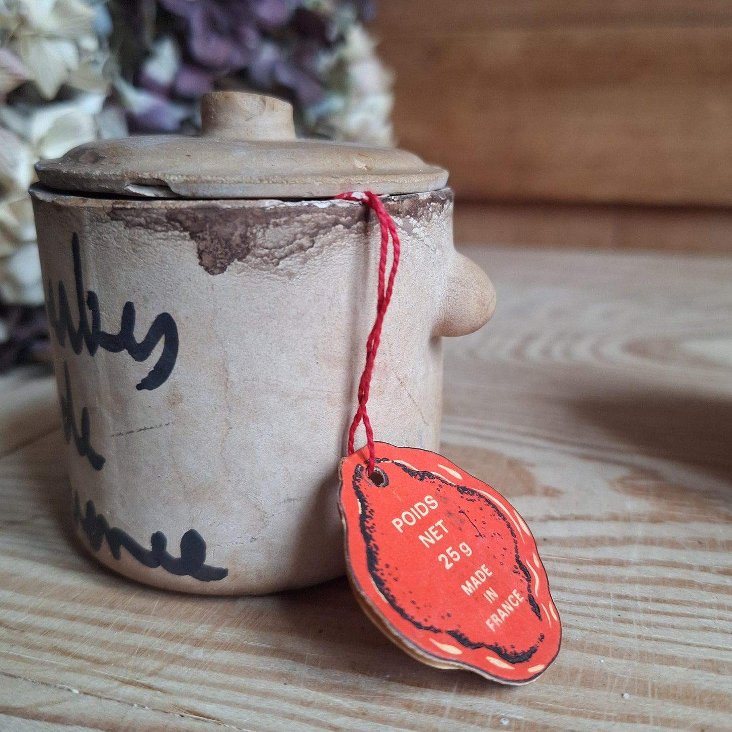 Shabby Vintage 'Herbes de Provence' Herb Pot, 'Aux Anysentiers du Roy', France c.1960