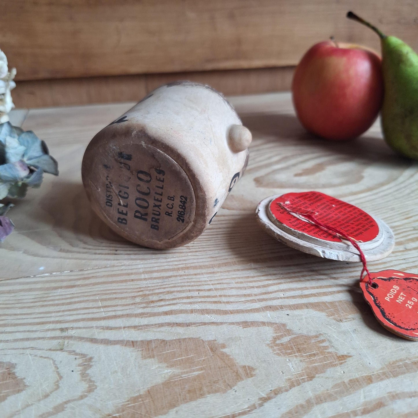 Shabby Vintage 'Herbes de Provence' Herb Pot, 'Aux Anysentiers du Roy', France c.1960
