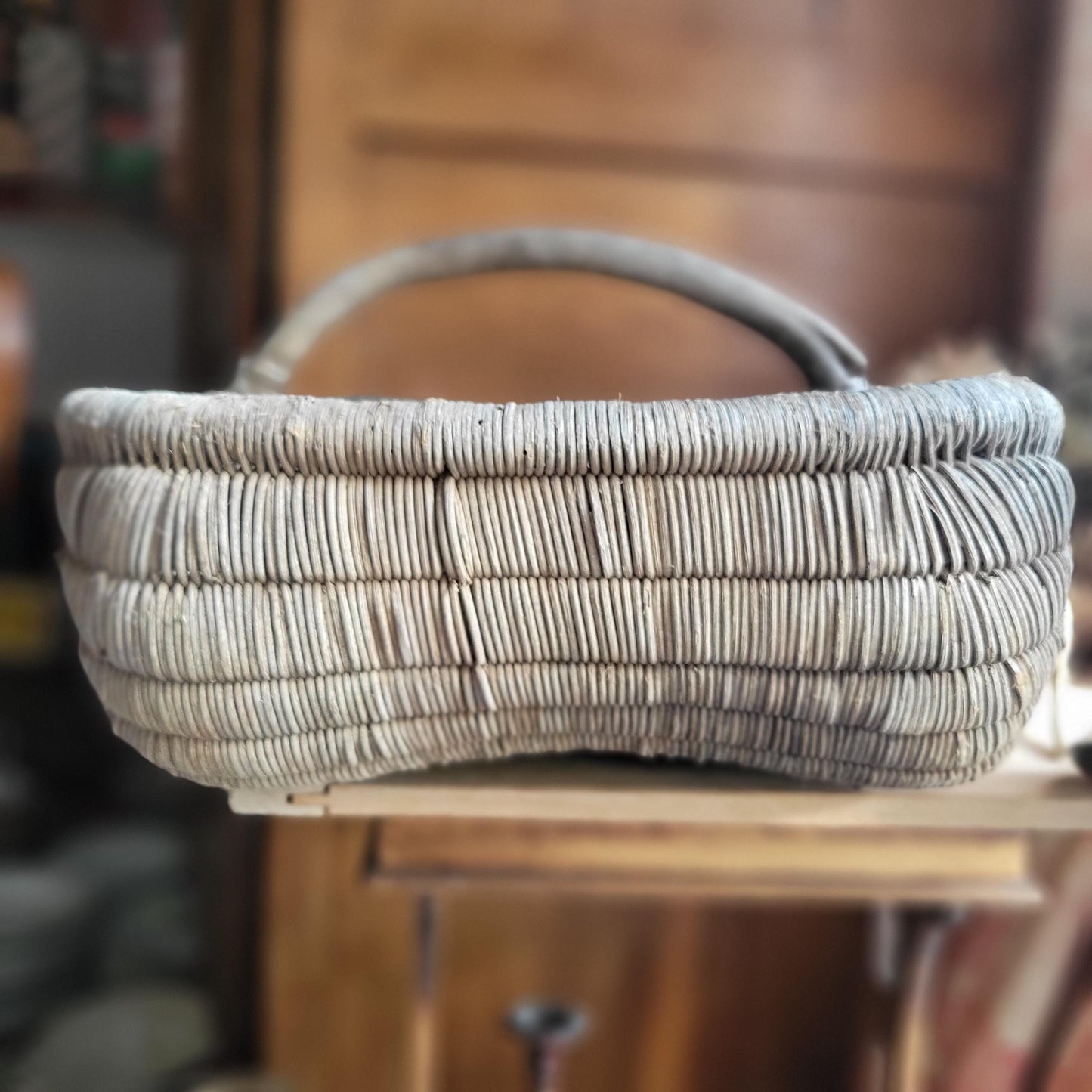 Very Large French Harvest Basket, Buttock Form, Corrèze Region France c.1900