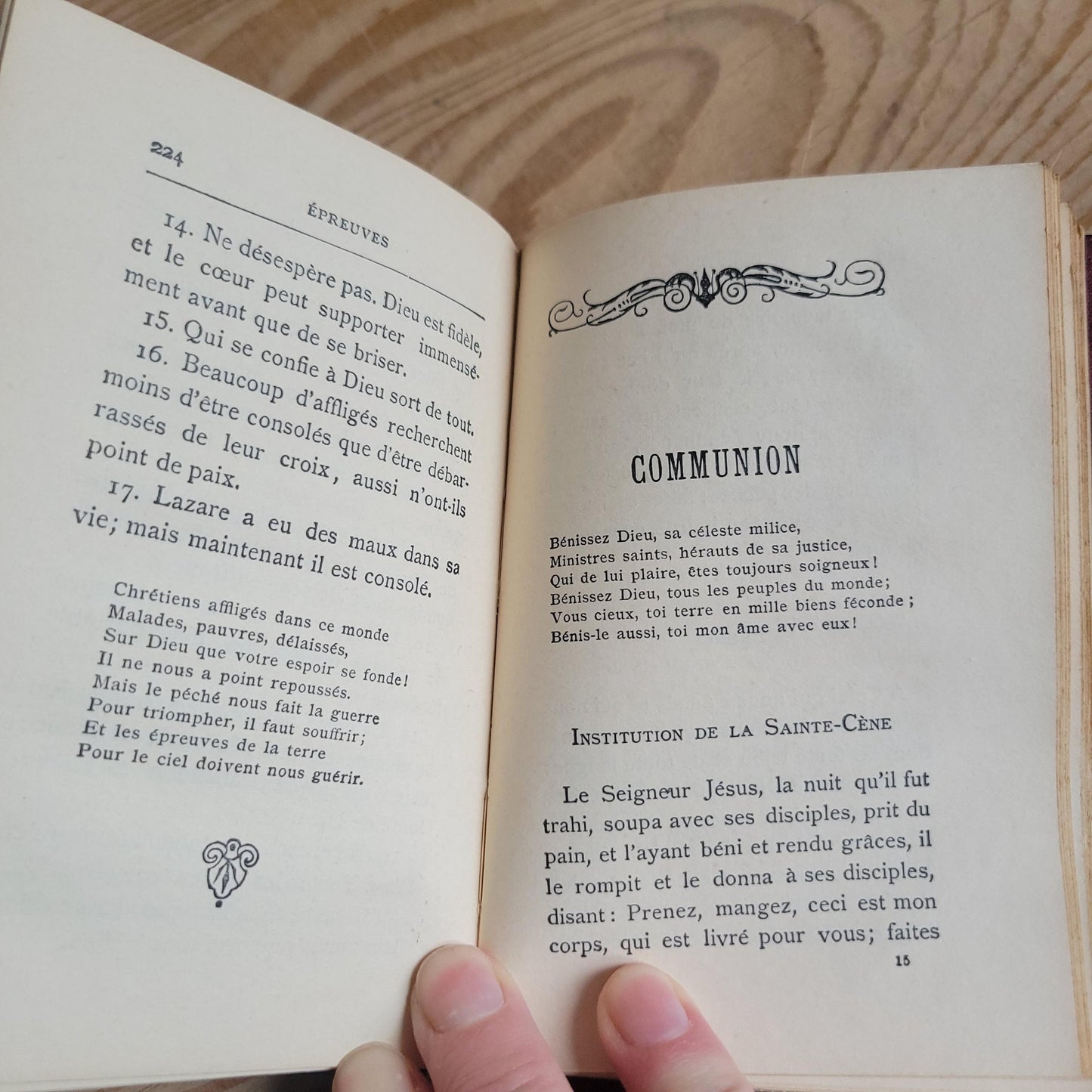 French Missal Prayer Book with Purple Silk Binding and Communion Card, c.1950