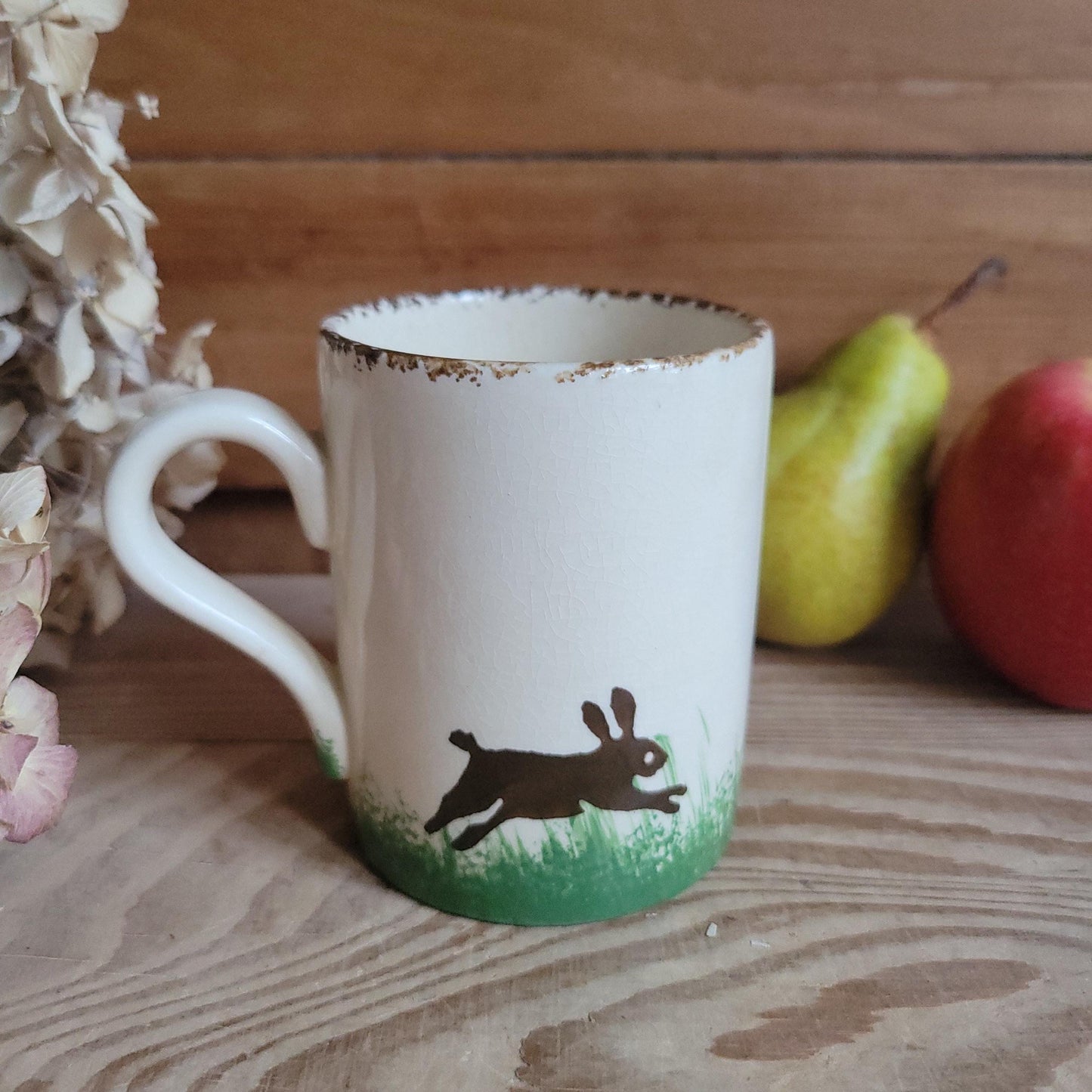 Vintage Teapot and Cup by Kensington Potteries, Running Hare Design, England