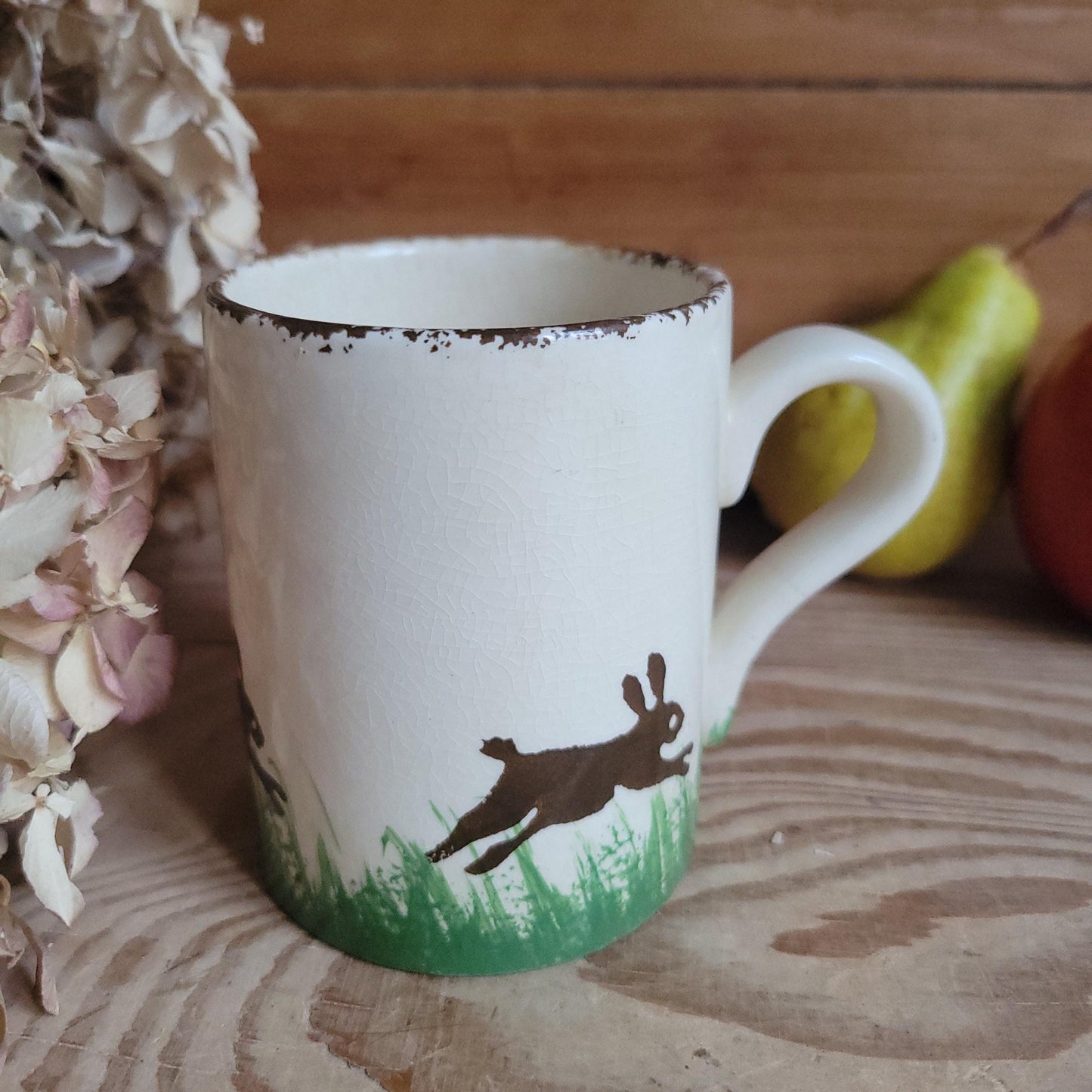 Vintage Teapot and Cup by Kensington Potteries, Running Hare Design, England