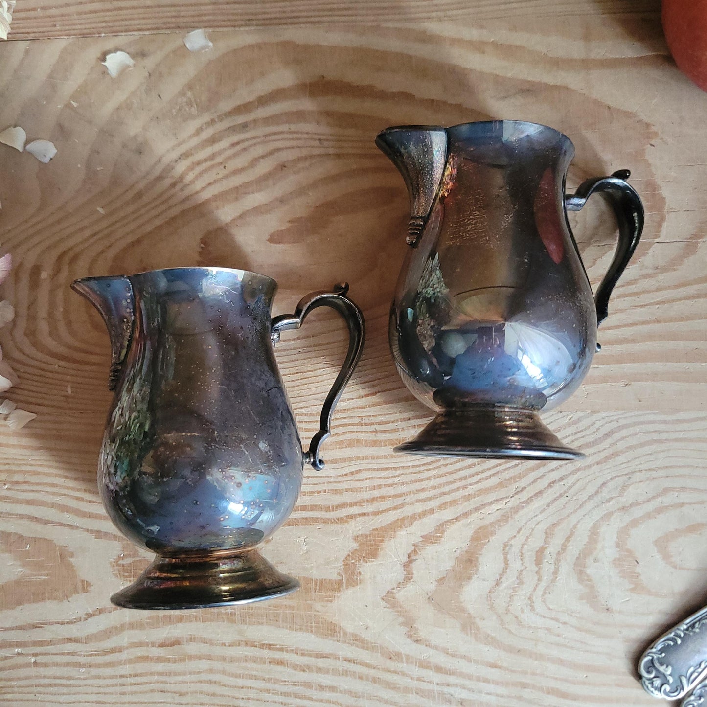 Pair of Silver-Plated Milk Jugs, France c.1950 — Sold Together
