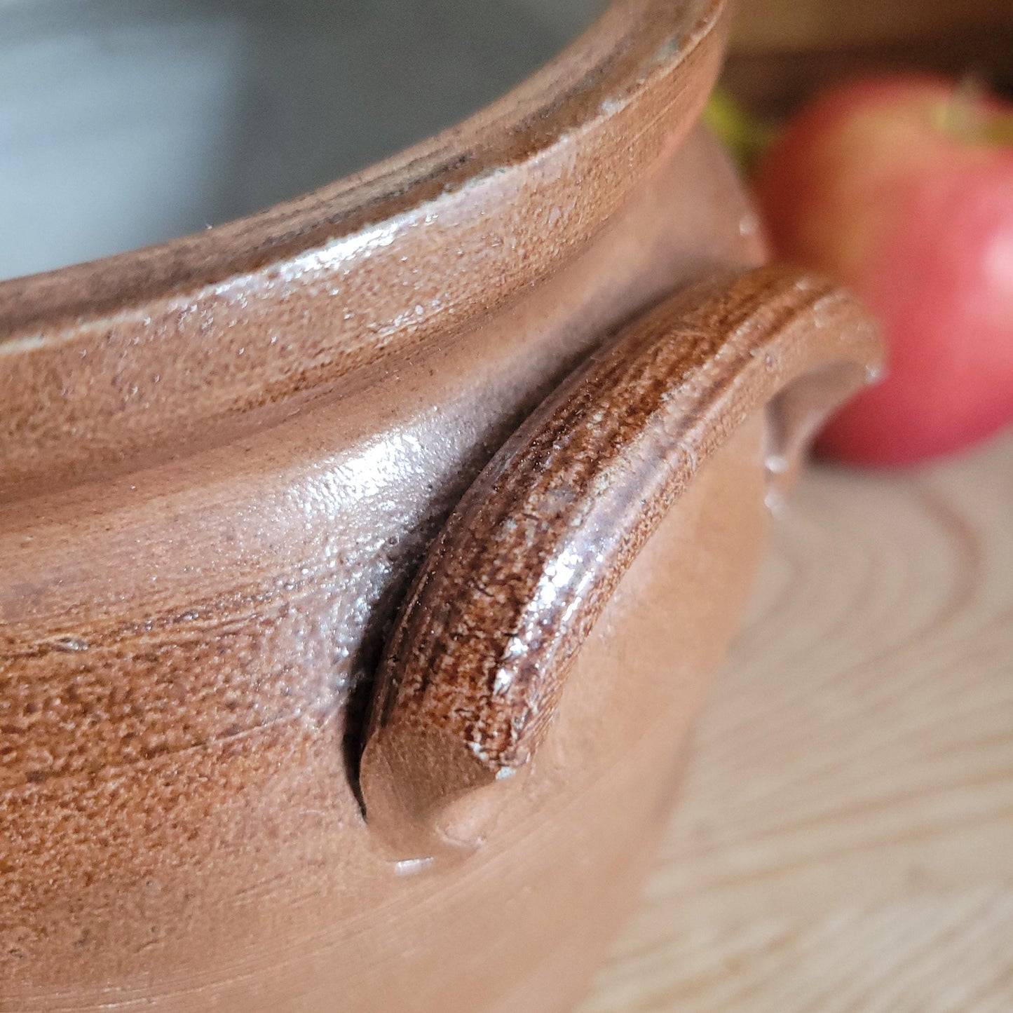Small Confit Pot with Russet Brown Glaze, Dijon Region c.1920
