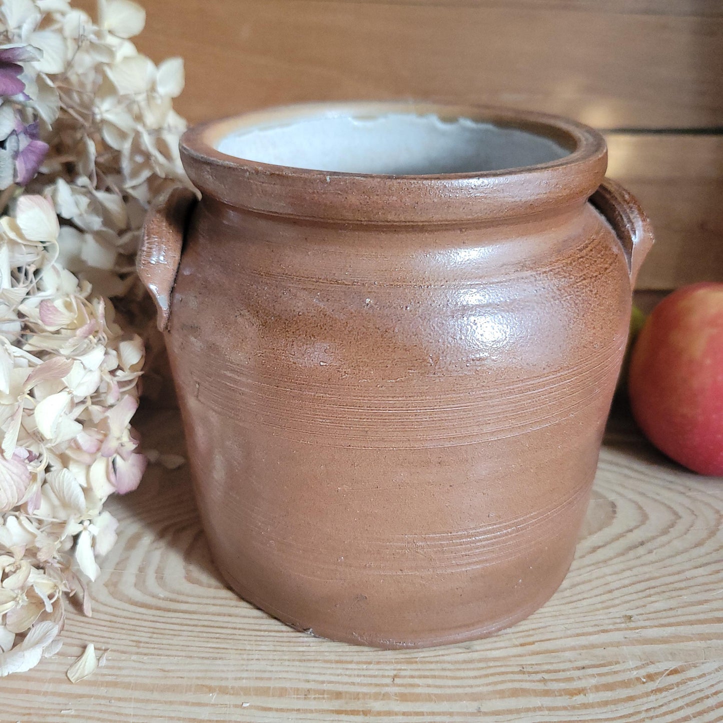 Small Confit Pot with Russet Brown Glaze, Dijon Region c.1920