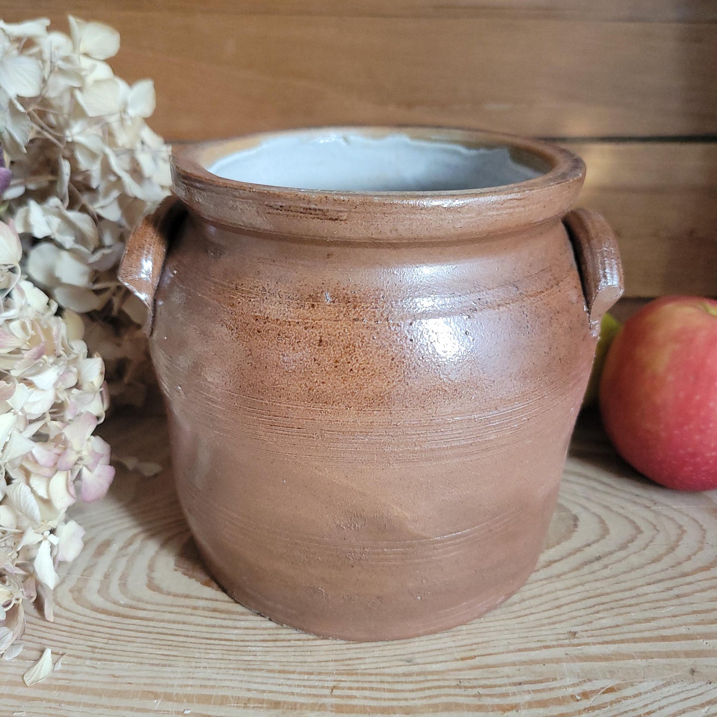 Small Confit Pot with Russet Brown Glaze, Dijon Region c.1920