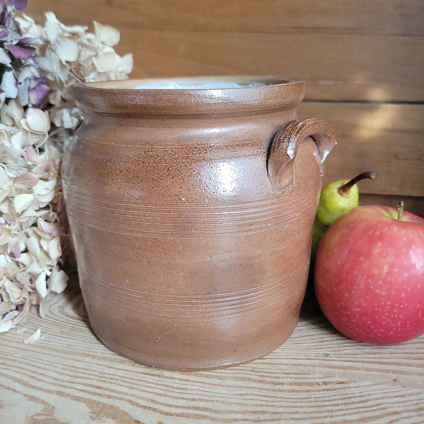 Small Confit Pot with Russet Brown Glaze, Dijon Region c.1920