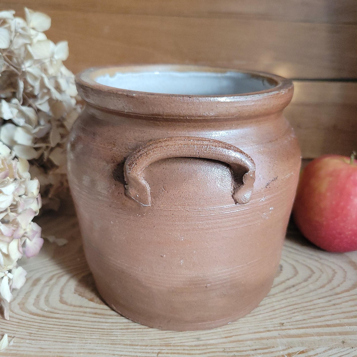 Small Confit Pot with Russet Brown Glaze, Dijon Region c.1920