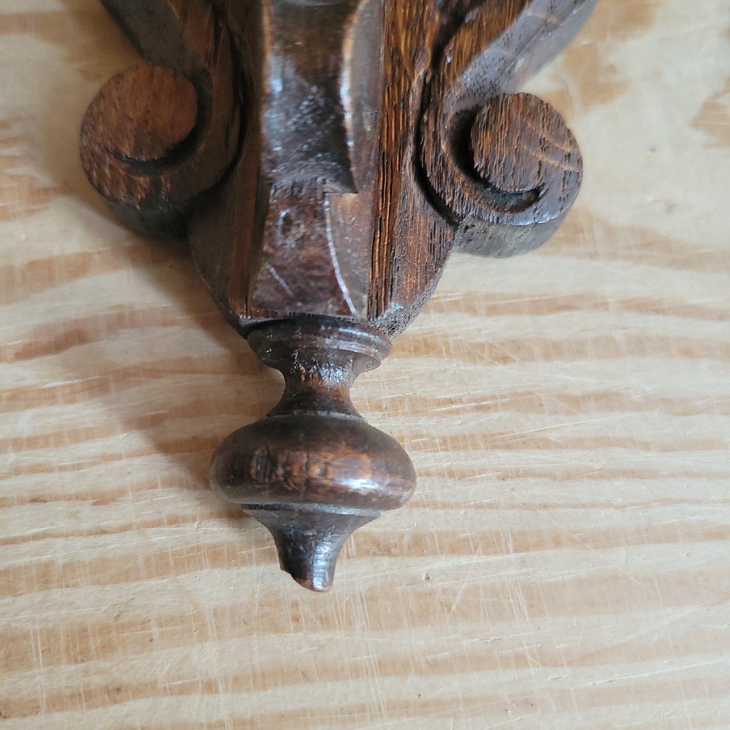 Antique Ornamental Wooden Shelf, Henri II Revival Style, France c.1900