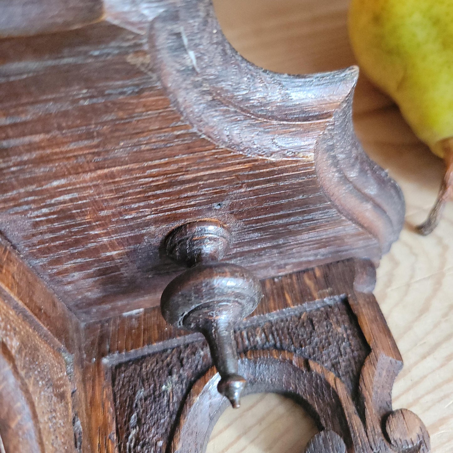 Antique Ornamental Wooden Shelf, Henri II Revival Style, France c.1900