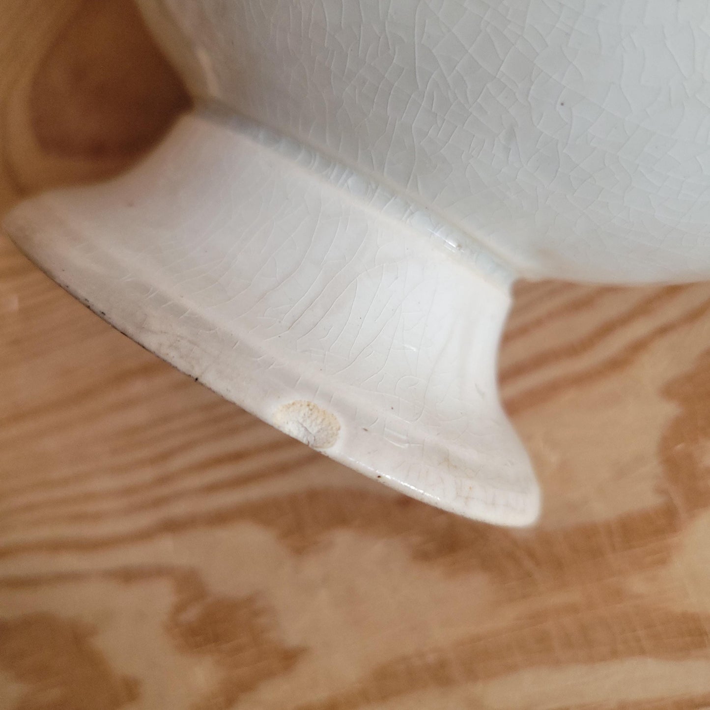 Antique French White Ironstone Saucière / Gravy Jug, Late 19th Century