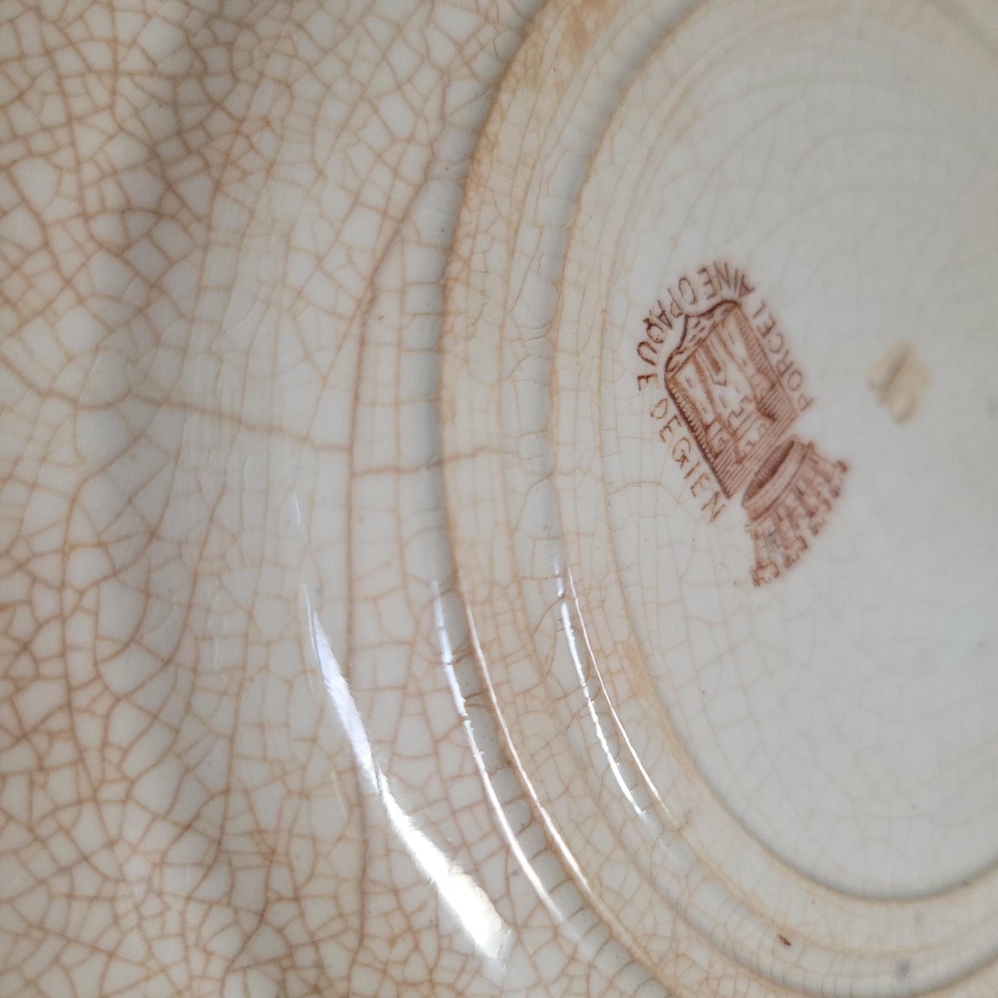 Set of Three Parlant Plates by Gien, Black and Brown Transferware with Musical and Riddle Themes, France c.1880