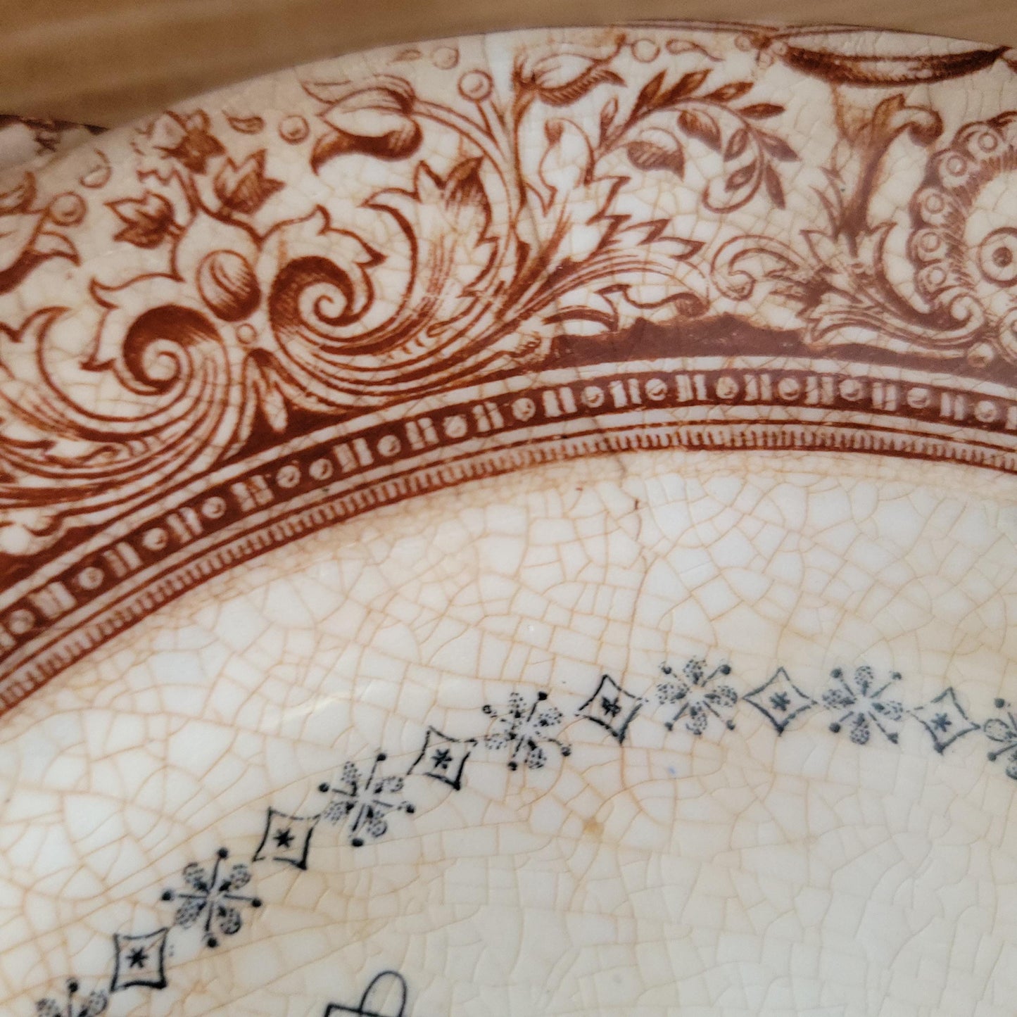 Set of Three Parlant Plates by Gien, Black and Brown Transferware with Musical and Riddle Themes, France c.1880