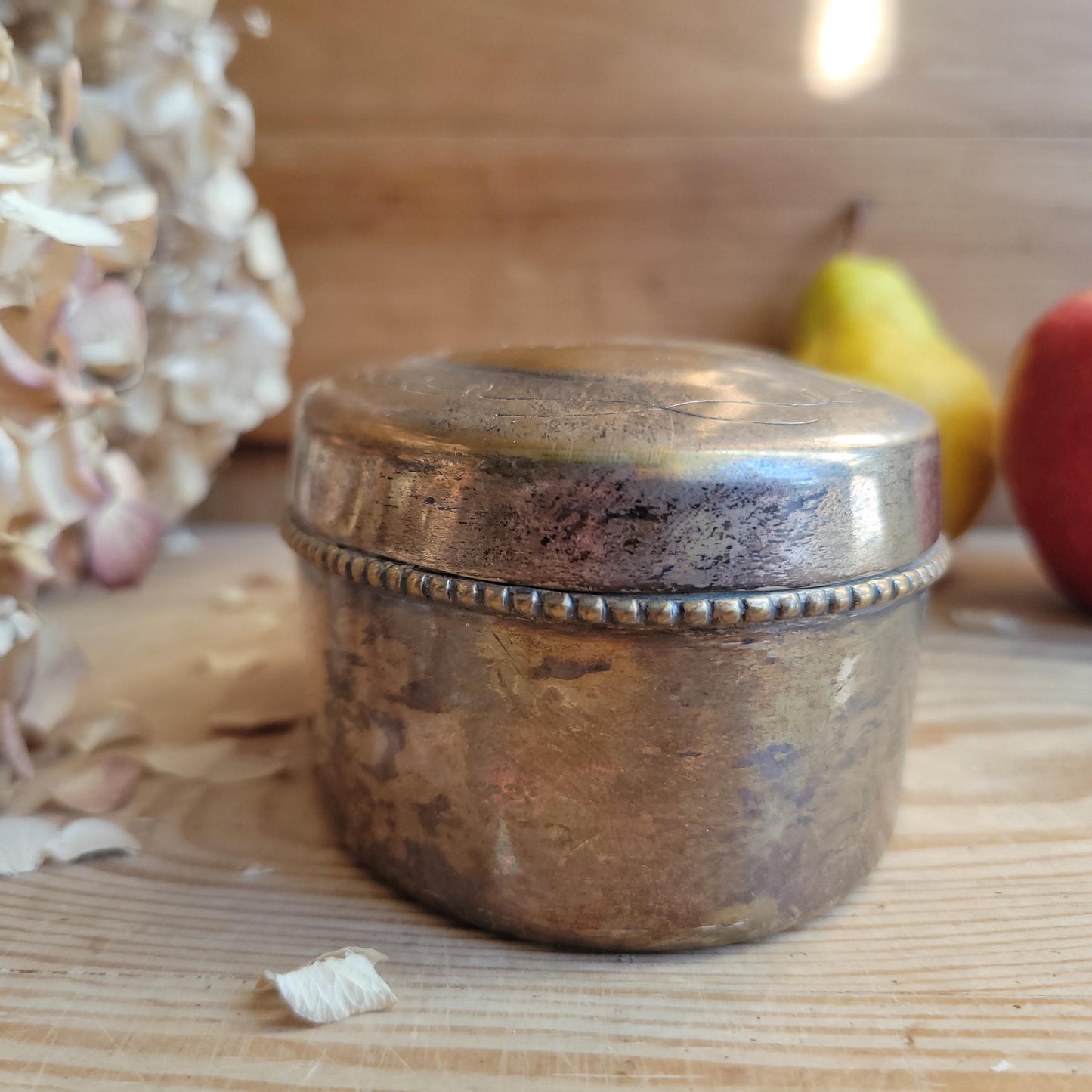 Small Antique Silver Plate Box “Smoking Mixture”, France c.1900