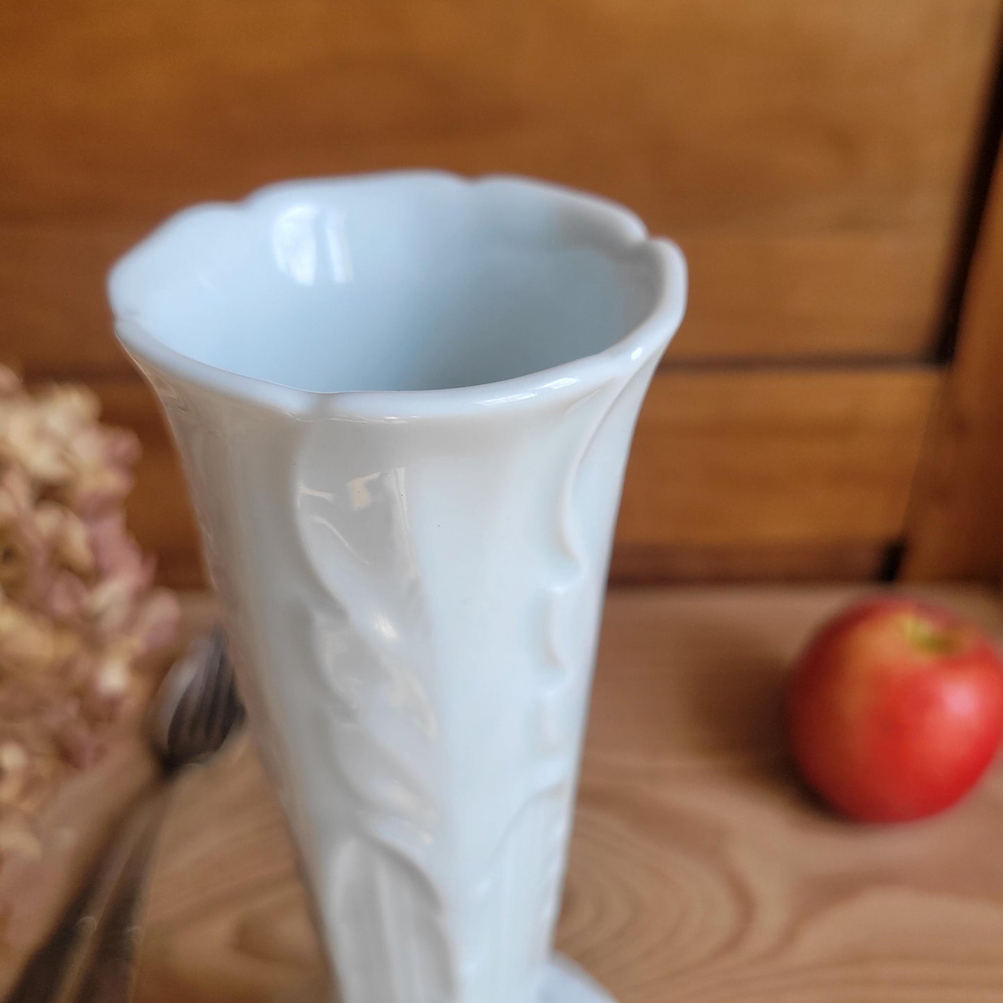 Bareuther Porcelain Vase, Art Nouveau Floral Form, Bavaria c.1960