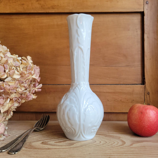 Bareuther Porcelain Vase, Art Nouveau Floral Form, Bavaria c.1960