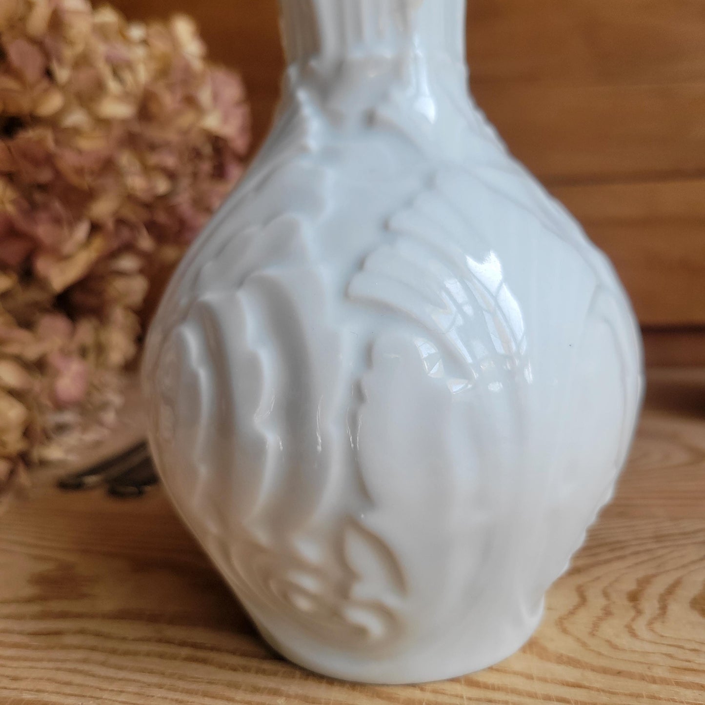 Bareuther Porcelain Vase, Art Nouveau Floral Form, Bavaria c.1960