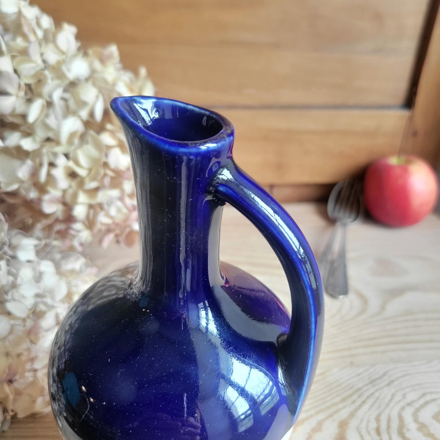 St Uze ‘Dolfi’ Advertising Bottle, Indigo and Ecru Glaze, France c.1900