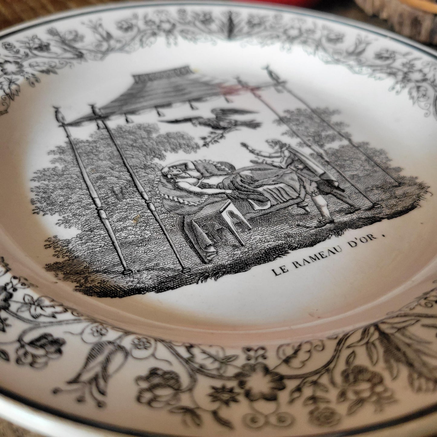 Gien & Creil et Montereau Plates, ‘Le Rameau d’Or’ and Monogram, France c.1800–1820