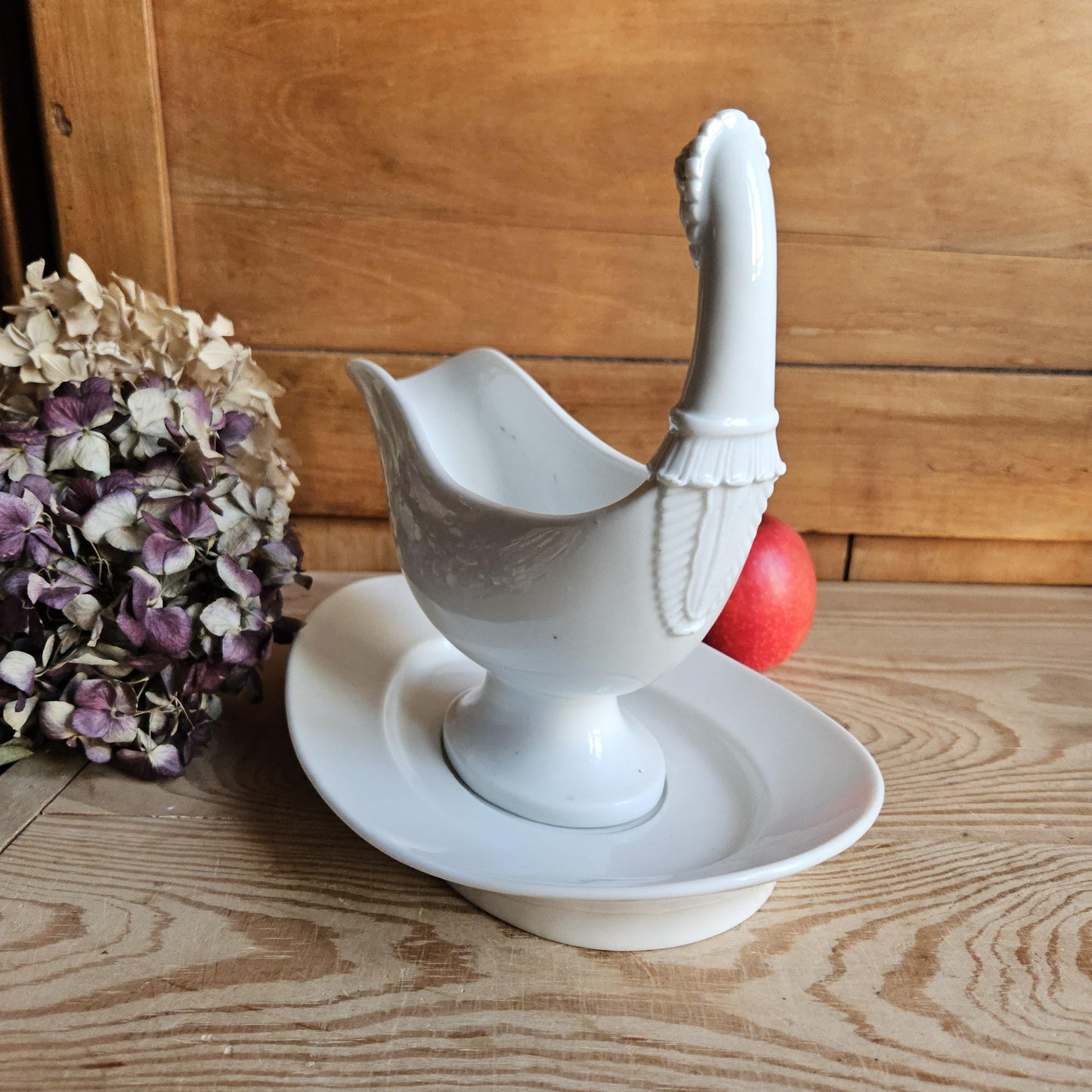 Early 19thCentury French Porcelain Saucier Footed Sauce Boat Paris c1840 Ravier Base