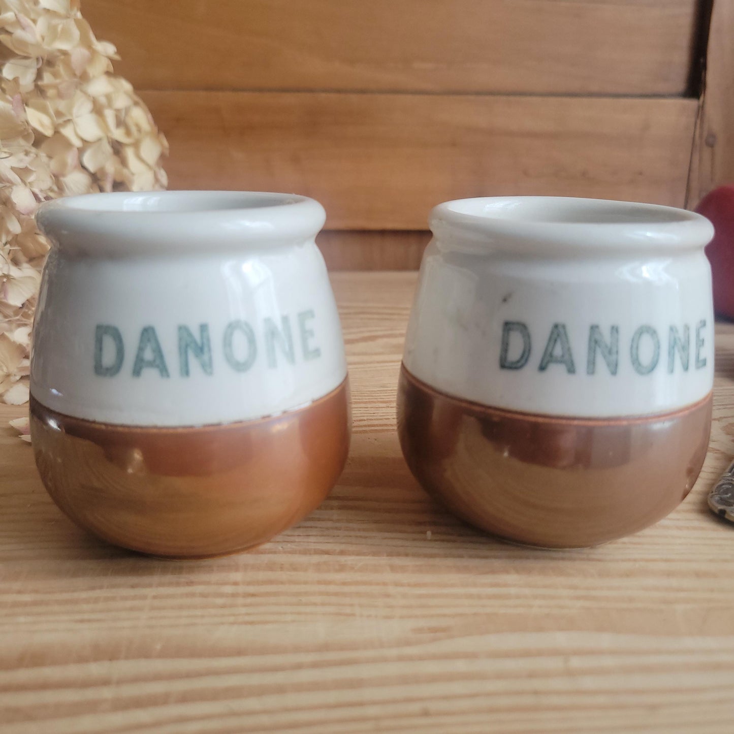 Vintage ‘Danone’ Yogurt Pot, Possibly St Uze, France c 1920