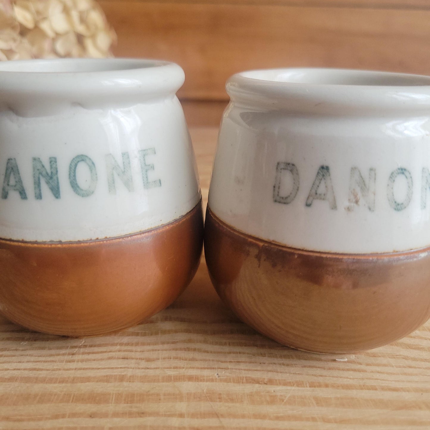 Vintage ‘Danone’ Yogurt Pot, Possibly St Uze, France c 1920