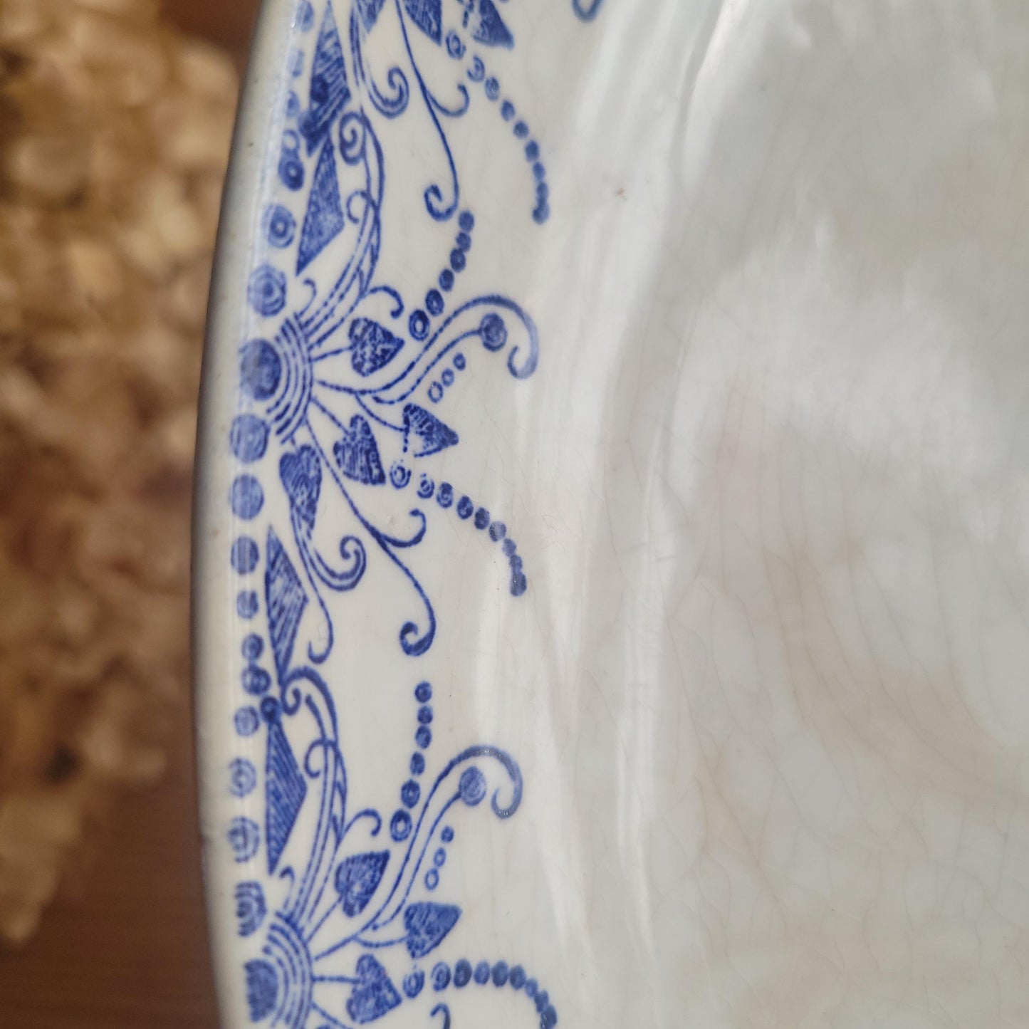 Pair of Blue Transferware Raviers by Choisy-le-Roi, France c.1900