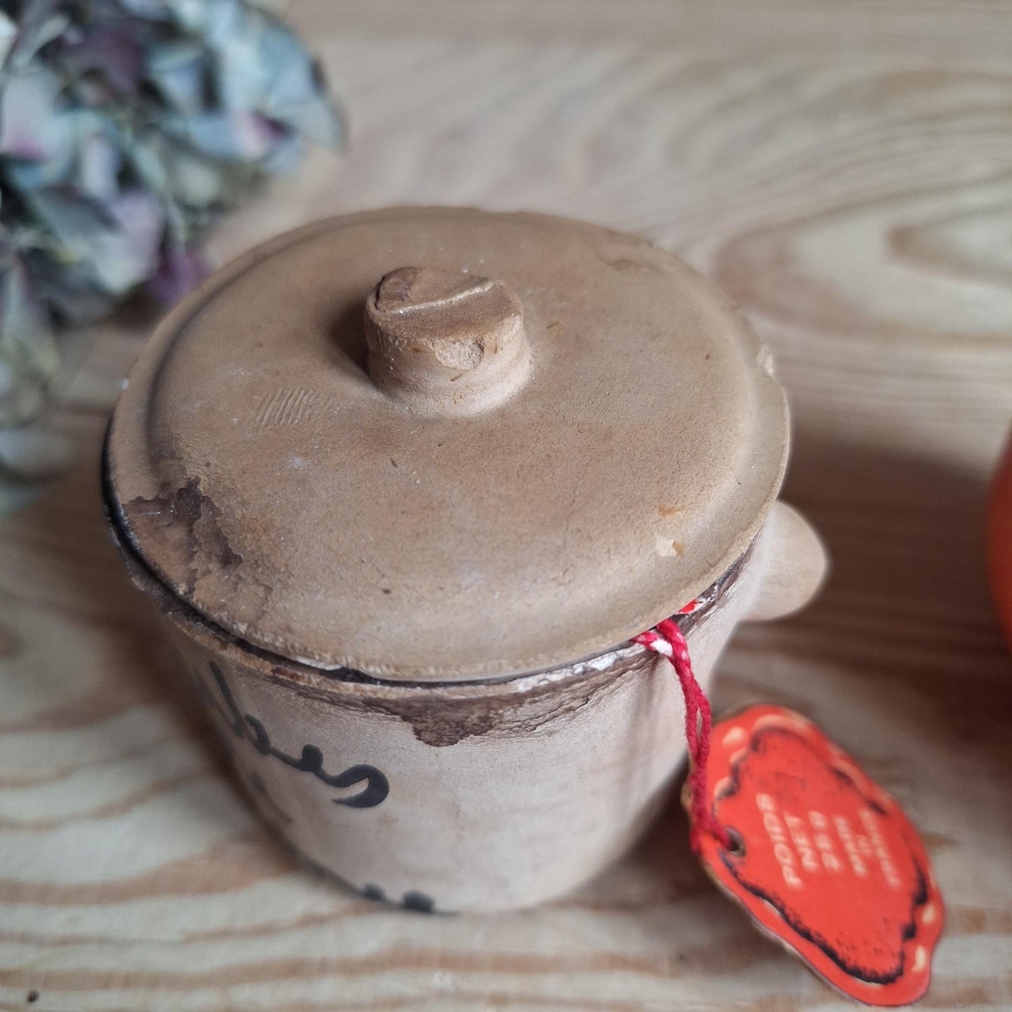 Shabby Vintage 'Herbes de Provence' Herb Pot, 'Aux Anysentiers du Roy', France c.1960
