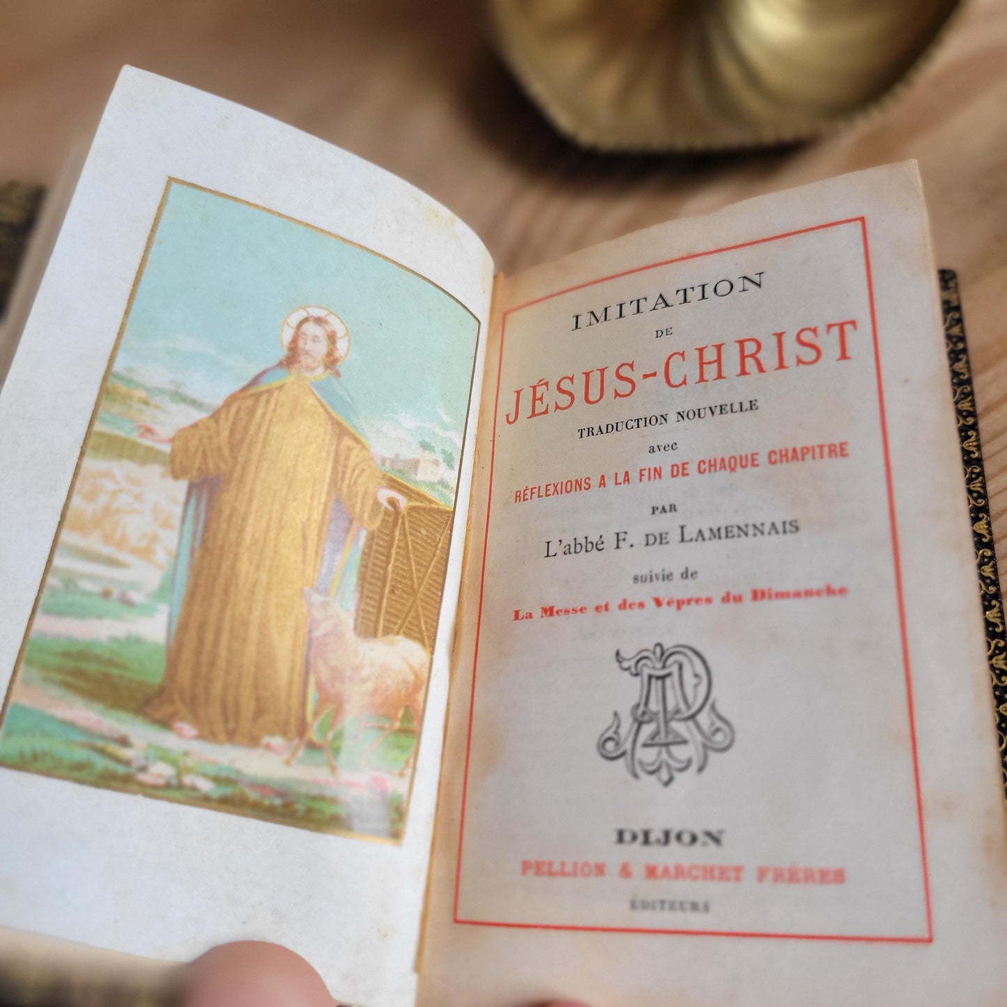 L’Imitation de Jésus-Christ, Tooled Leather French Prayer Book, Dijon c.1870