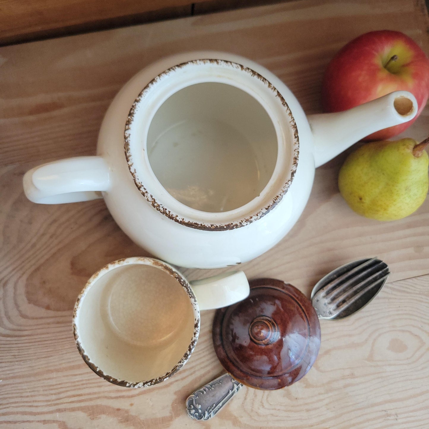 Vintage Teapot and Cup by Kensington Potteries, Running Hare Design, England