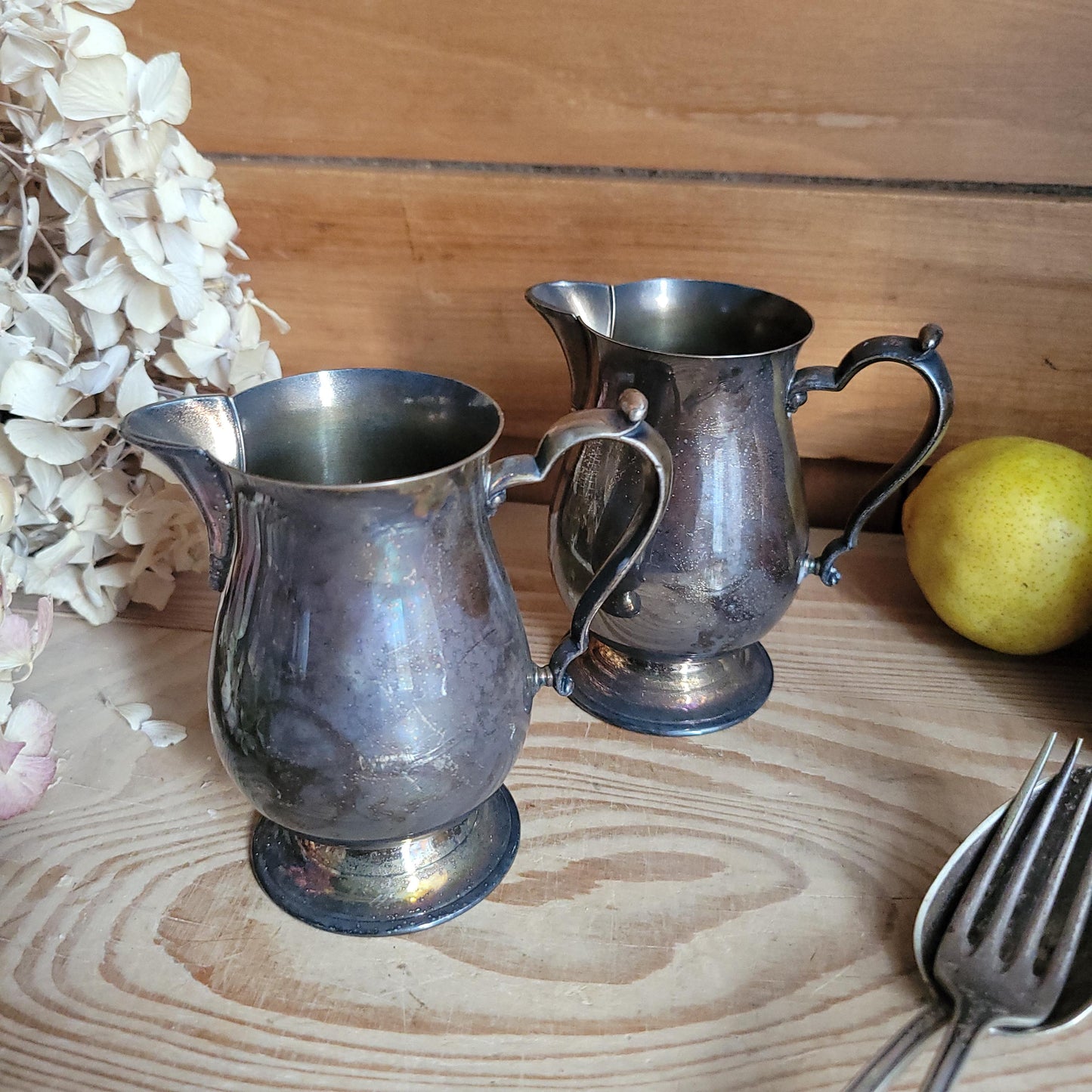Pair of Silver-Plated Milk Jugs, France c.1950 — Sold Together