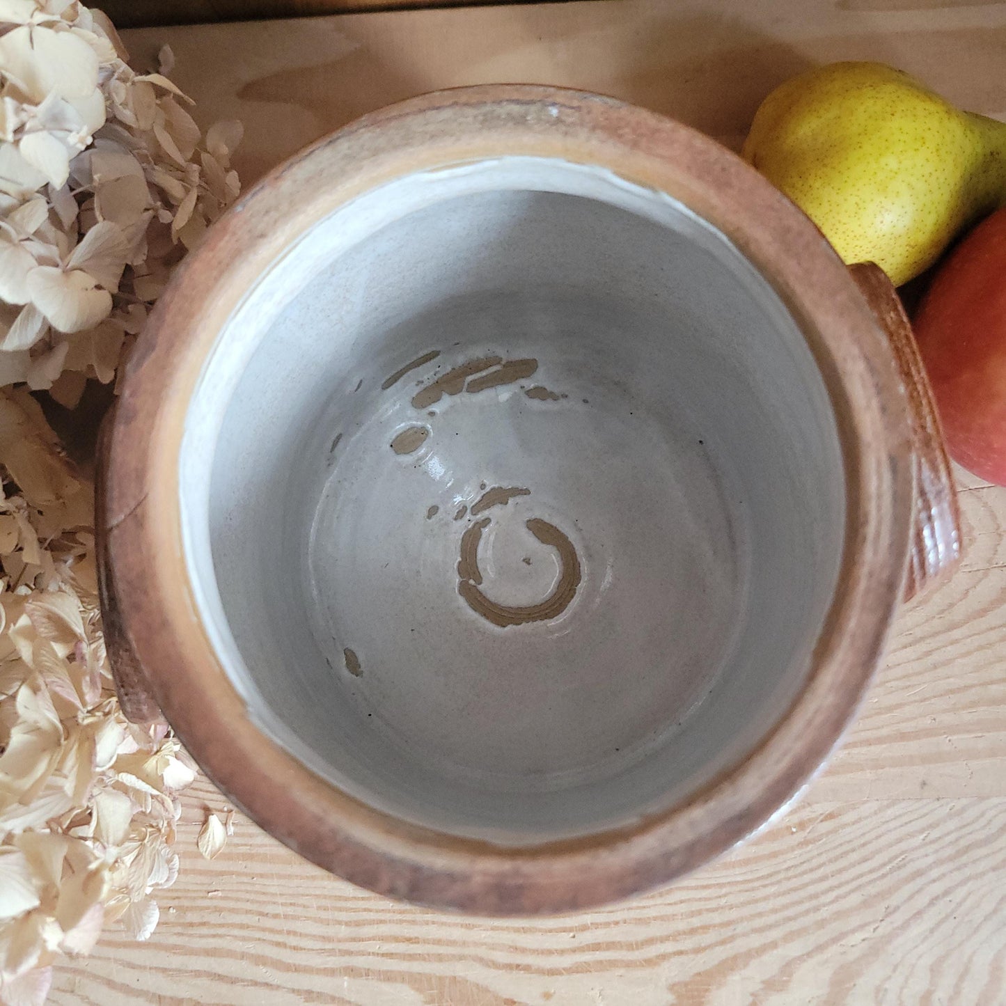 Small Confit Pot with Russet Brown Glaze, Dijon Region c.1920