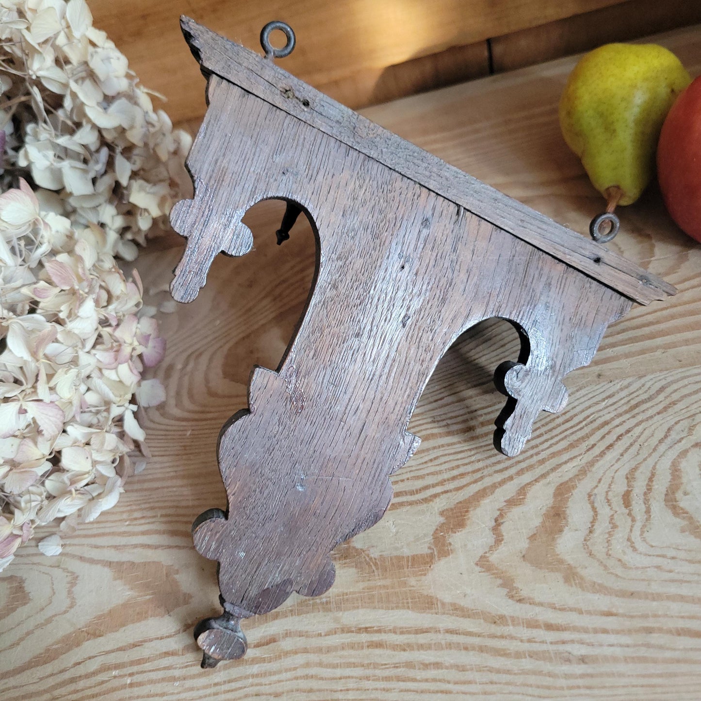 Antique Ornamental Wooden Shelf, Henri II Revival Style, France c.1900