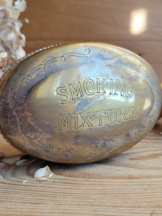 Small Antique Silver Plate Box “Smoking Mixture”, France c.1900