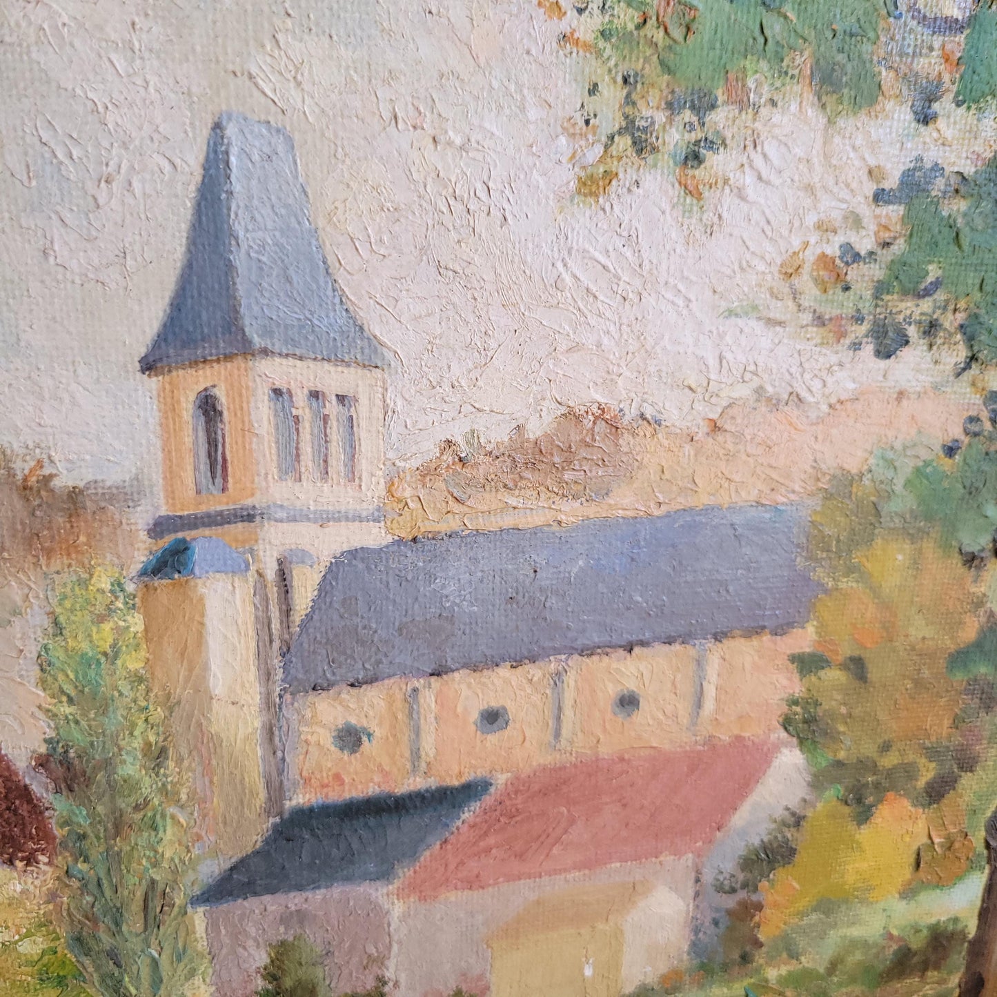 Charming original oil painting Signed M Brassac France 1995