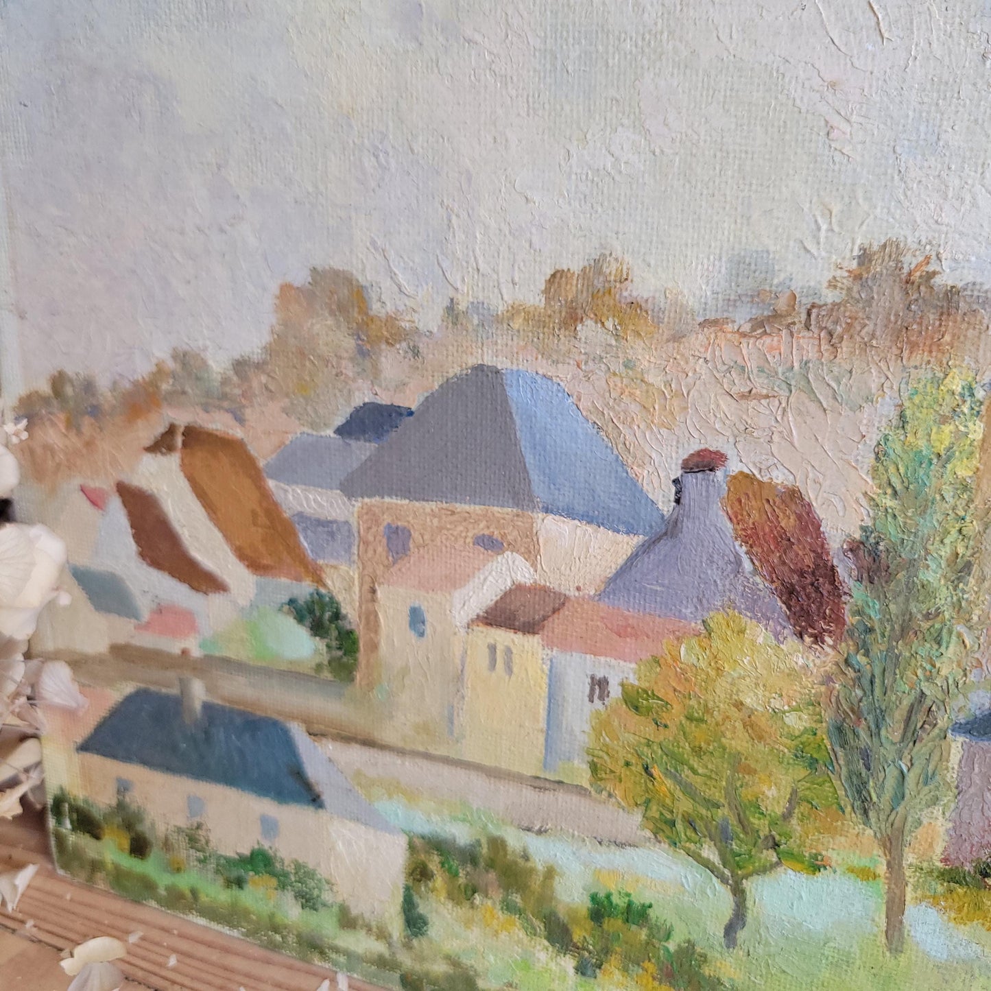 Charming original oil painting Signed M Brassac France 1995
