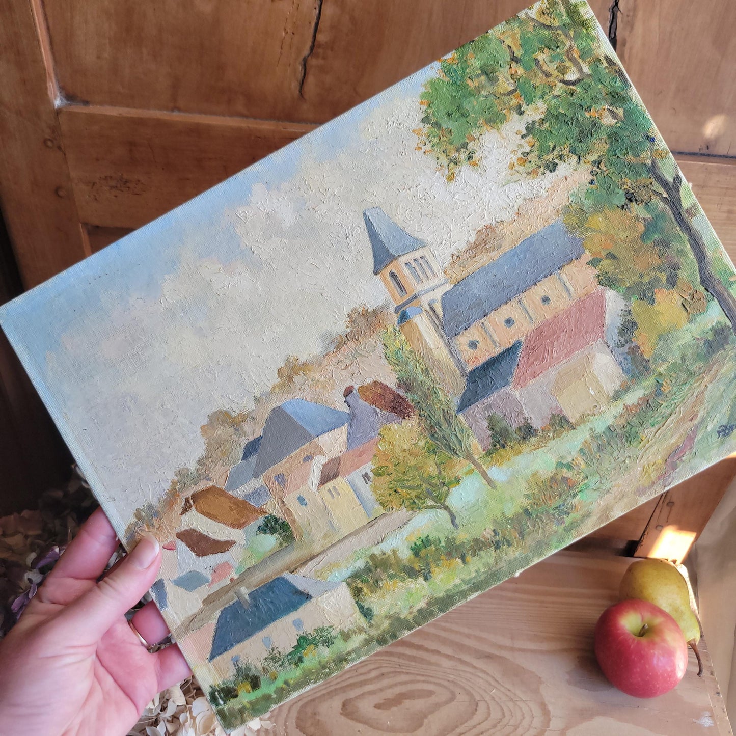 Charming original oil painting Signed M Brassac France 1995