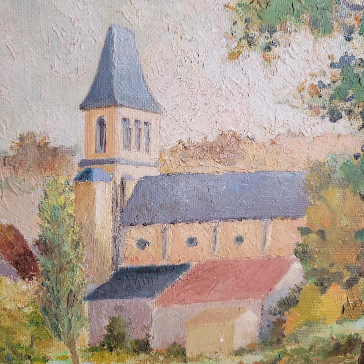 Charming original oil painting Signed M Brassac France 1995