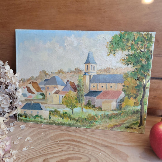Charming original oil painting Signed M Brassac France 1995