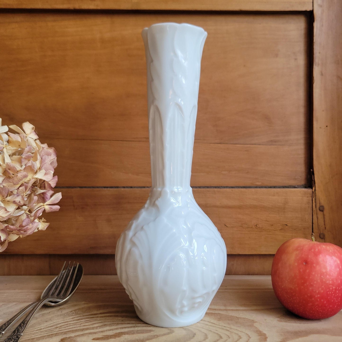 Bareuther Porcelain Vase, Art Nouveau Floral Form, Bavaria c.1960