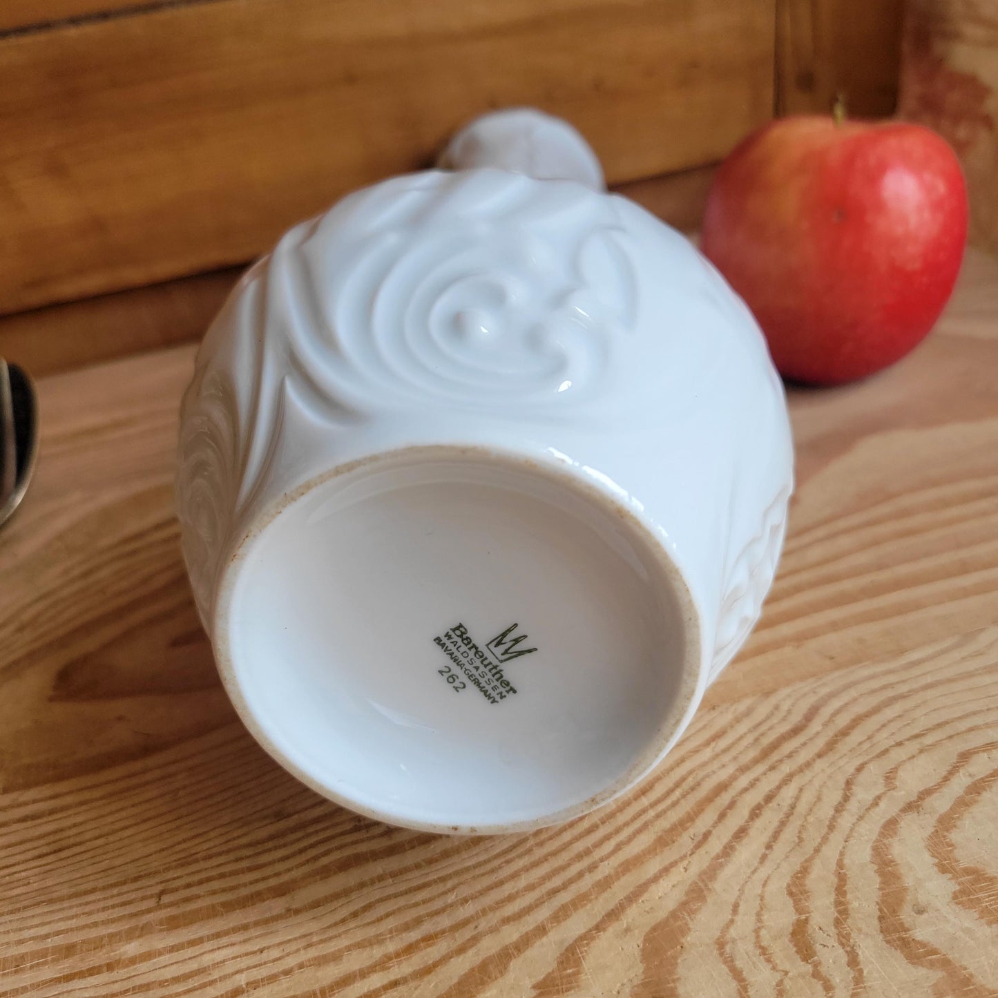 Bareuther Porcelain Vase, Art Nouveau Floral Form, Bavaria c.1960
