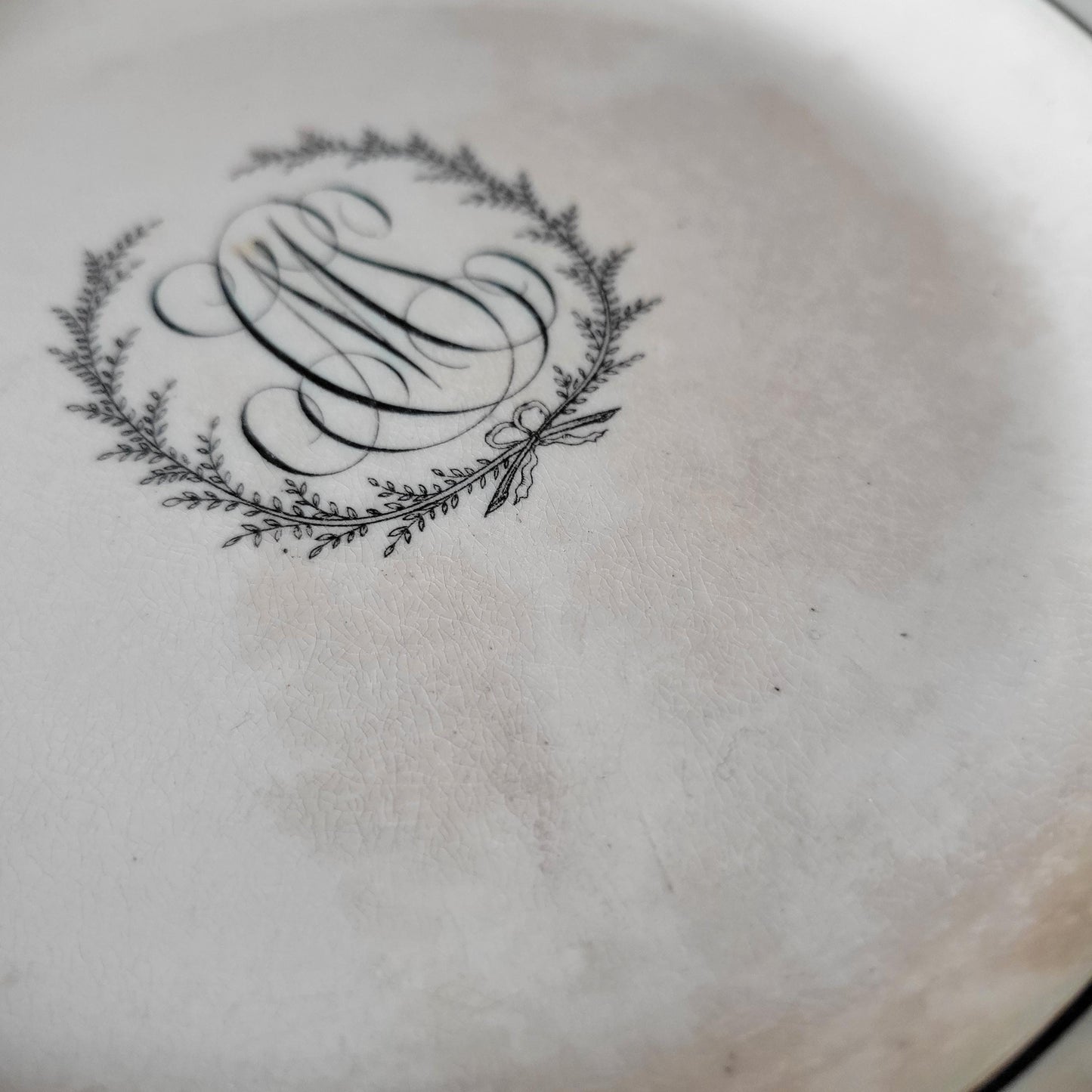 Gien & Creil et Montereau Plates, ‘Le Rameau d’Or’ and Monogram, France c.1800–1820