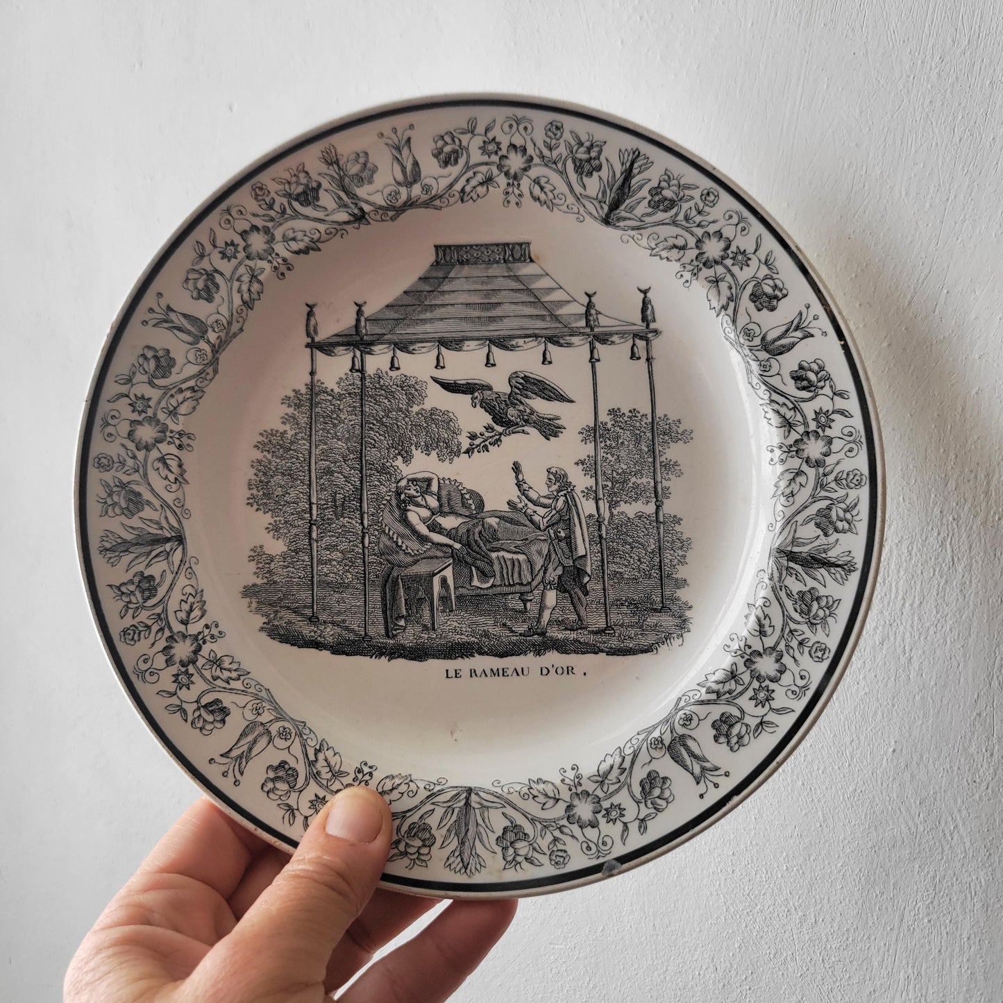 Gien & Creil et Montereau Plates, ‘Le Rameau d’Or’ and Monogram, France c.1800–1820